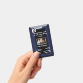 社員カスタム証 |写真のロゴが青い海軍 バッジ (手持ち)