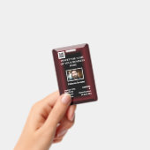 社員カスタム証 |写真のロゴは赤 バッジ (手持ち)