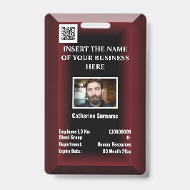 社員カスタム証 |写真のロゴは赤 バッジ