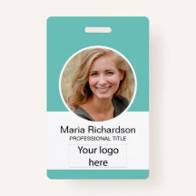 社員カスタム、写真、バーコード、ロゴ、名前バッジ