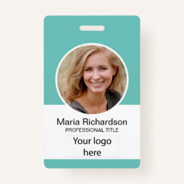 社員カスタム、写真、バーコード、ロゴ、名前バッジ バッジ