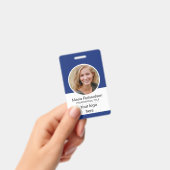 社員カスタム、写真、バーコード、ロゴ、名前バッジ バッジ (手持ち)