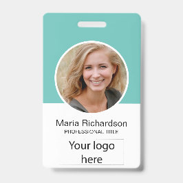社員カスタム、写真、バーコード、ロゴ、名前バッジ バッジ