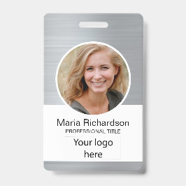 社員カスタム、写真、バーコード、ロゴ、名前バッジ バッジ