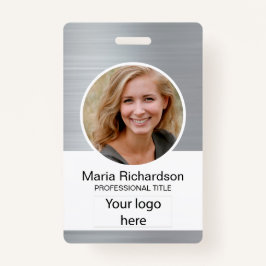 社員カスタム、写真、バーコード、ロゴ、名前バッジ バッジ