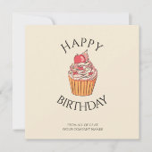 社員カラフルの同僚ボス誕生日カード カード (正面)