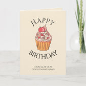 社員カラフルの同僚ボス誕生日カード カード (正面)