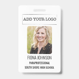 社員シンプルの写真ID バッジ