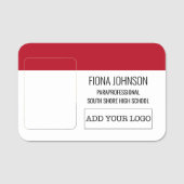 社員シンプルロゴの写真 名札 (正面)