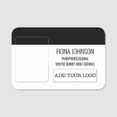 社員シンプルロゴの写真 名札 (正面)