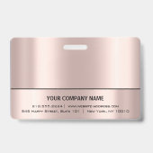 社員バーコードロゴ名スキャナーグレー ローズベルティ バッジ (裏面)