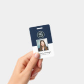 社員バーコード付きビジネス名刺写真ID バッジ (Handheld)