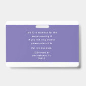 社員バーコード写真名札 バッジ (裏面)