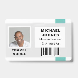 社員バーコード写真名札 バッジ