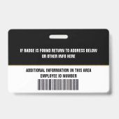 社員パーソナライズされたの写真ロゴバー名 バッジ (裏面)