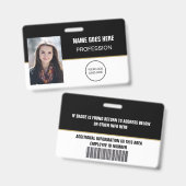 社員パーソナライズされたの写真ロゴバー名 バッジ (正面＆裏面)