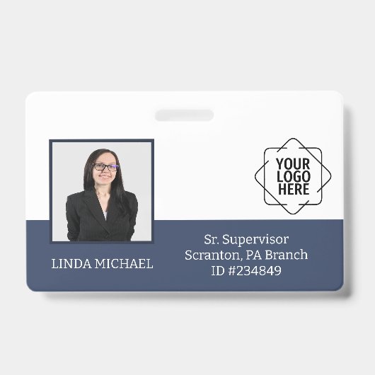社員パーソナライズされたの写真ID会社のセキュリティ バッジ (正面)