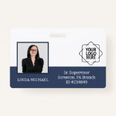 社員パーソナライズされたの写真ID会社のセキュリティ バッジ (正面)