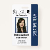 社員パーソナライズされたの写真ID会社のセキュリティ バッジ (正面)