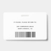 社員パーソナライズされたの写真ID会社シルバフェイクー バッジ (裏面)