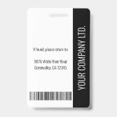 社員パーソナライズされた企業のスタッフの黒ID バッジ (裏面)