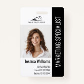 社員パーソナライズされた企業のスタッフの黒ID バッジ (正面)