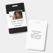 社員パーソナライズされた写真ID会社のセキュリティ  バッジ (表裏)