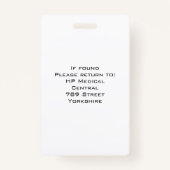 社員パーソナライズされた写真ID会社のセキュリティ  バッジ (裏面)