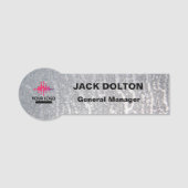 社員パーソナライズされた向けメタリックネームバッジ 名札 (正面)