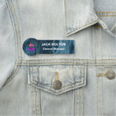 社員パーソナライズされた向けメタリックネームバッジ 名札 (インサイチュ)