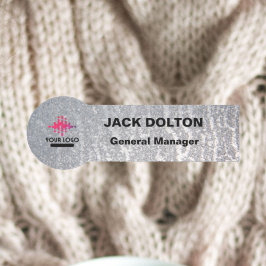 社員パーソナライズされた向けメタリックネームバッジ 名札