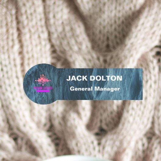 社員パーソナライズされた向けメタリックネームバッジ 名札