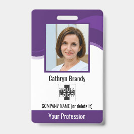 社員パーソナライズされた、写真、バーコード、ロゴ バッジ