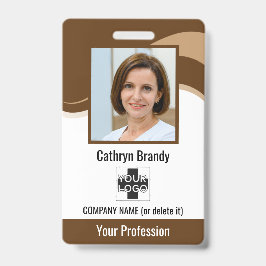 社員パーソナライズされた、写真、バーコード、ロゴ バッジ