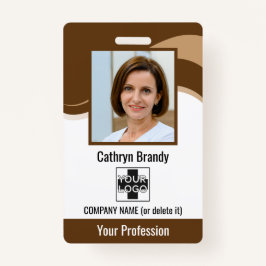 社員パーソナライズされた、写真、バーコード、ロゴ バッジ