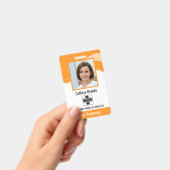 社員パーソナライズされた、写真、バーコード、ロゴ バッジ (手持ち)