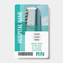 社員モダンの写真、バーコード、ロゴ、名前ID