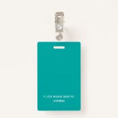 社員モダンの写真、バーコード、ロゴICU ID バッジ (裏面クリップ)