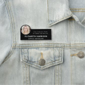 社員モダンの写真（黒） 名札 (インサイチュ)