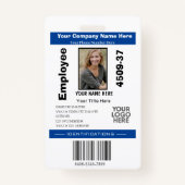 社員モダンの写真IDカード会社のQRロゴ バッジ (正面)