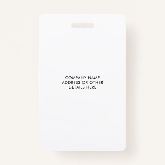 社員モダンの写真ID会社 バッジ (裏面)