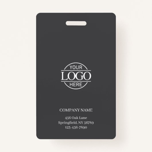 社員モダンパーソナライズされた写真会社のロゴ バッジ (裏面)