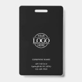 社員モダンパーソナライズされた写真会社のロゴ バッジ (裏面)