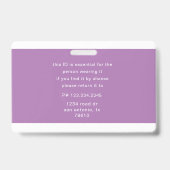 社員ロゴと写真名札 バッジ (裏面)