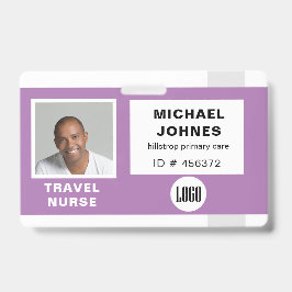 社員ロゴと写真名札 バッジ