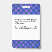 社員ロゴ写真 名前 バーコード カスタム バッジ (裏面)