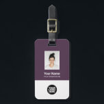 社員企業のの写真、バーコード、ロゴ、名前 ラゲッジタグ<br><div class="desc">写真、スキャンカスタムバーコード、ビジネスロゴ付きの従業員の名前ラゲージタグを簡単にパーソナライズ。フロントとバックシンプルサイズで完全にカスタマイズ可能な灰色の紫色のデザイン、サンセリフの基本とフォント、およびプロフェッショナルと外観のビジネス澄ん。社員旅行ガジェット、プロフェッショナルの旅行アクセサリー、会社の旅行セキュリティ荷物IDラベル、出張のためのボスガジェットとして最適。荷物タグは、両面プリントまたはカードスロット独身の付きの両面に使用できる。最小注文なし。</div>