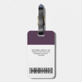 社員企業のの写真、バーコード、ロゴ、名前 ラゲッジタグ (裏面縦)