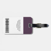 社員企業のの写真、バーコード、ロゴ、名前 ラゲッジタグ (裏面横)