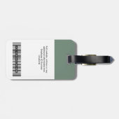 社員企業のの写真、バーコード、ロゴ、名前 ラゲッジタグ (裏面横)